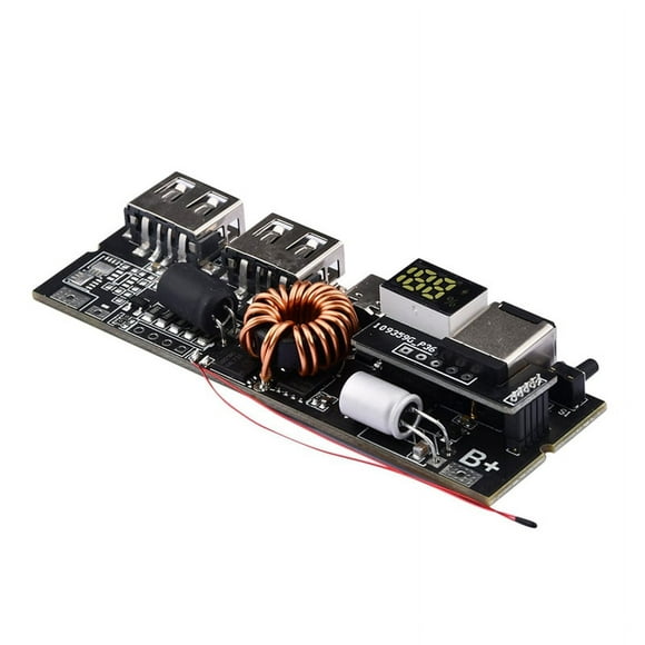 PD 4S 100W Power Bank 6-Port 21700 Two-Way Fast Charging Mobile Power Module for High Capacity 18650 Battery Assemble,1X module,Black