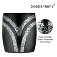 thumbnail image 4 of Sinatra Black Bath Accessories Waste Basket - 10"H x 8"W x 8"D, 4 of 5