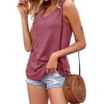 thumbnail image 3 of Summer Women's V Neck Sleeveless Tank Tops Workout Yoga Loose Lightweight Flowy Tee Shirts with Pocket, 3 of 5