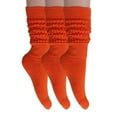 thumbnail image 4 of Slouchy Socks for Women Pack 3 Pairs Cotton Shoe Size 5 to 10 - Orange, 4 of 11