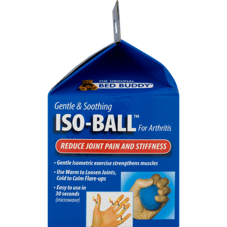 Bed Buddy Iso-Ball, Stress Ball and Grip Trainer with Moist Heat Therapy, Blue