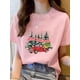 thumbnail image 5 of Camiseta con estampado navideño para mujer, ropa de tendencia bonita, Top con estampado de vacaciones, camiseta estampada para mujer, ropa para mujer, 5 of 5