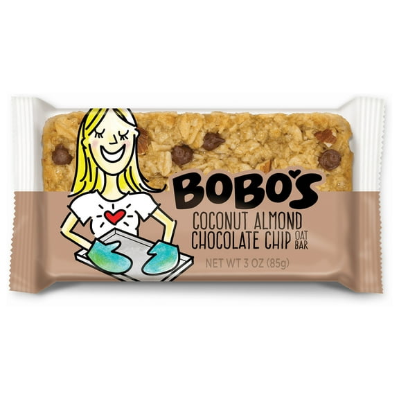 Bobo's Oat Bars - All Natural - Gluten Free - Chocolate Almond - 3 oz Bars - Case of 12