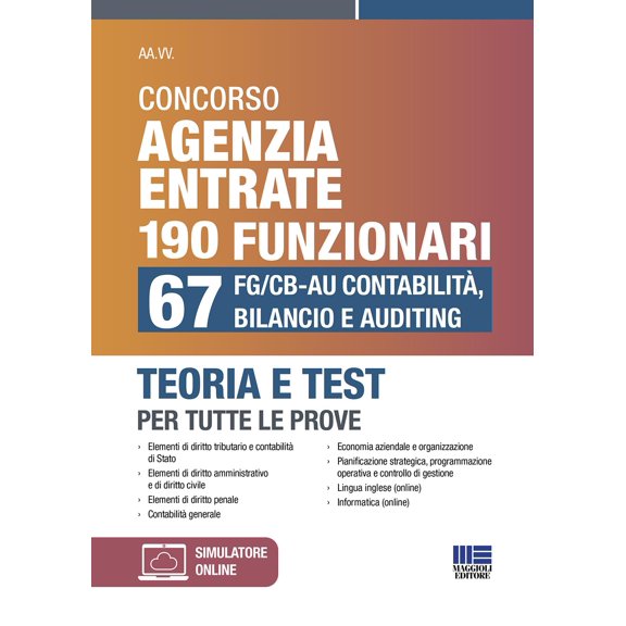 AA.VV. Concorso Agenzia Entrate 190 Funzionari - 67 FG/CB-AU Contabilità, Bilancio (Paperback)