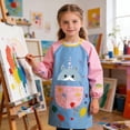 thumbnail image 2 of YUEHUA Kids Waterproof Artist Painting Apron, Children's Art Smock, Children Apron Long Sleeve with Pocket, 2 of 6