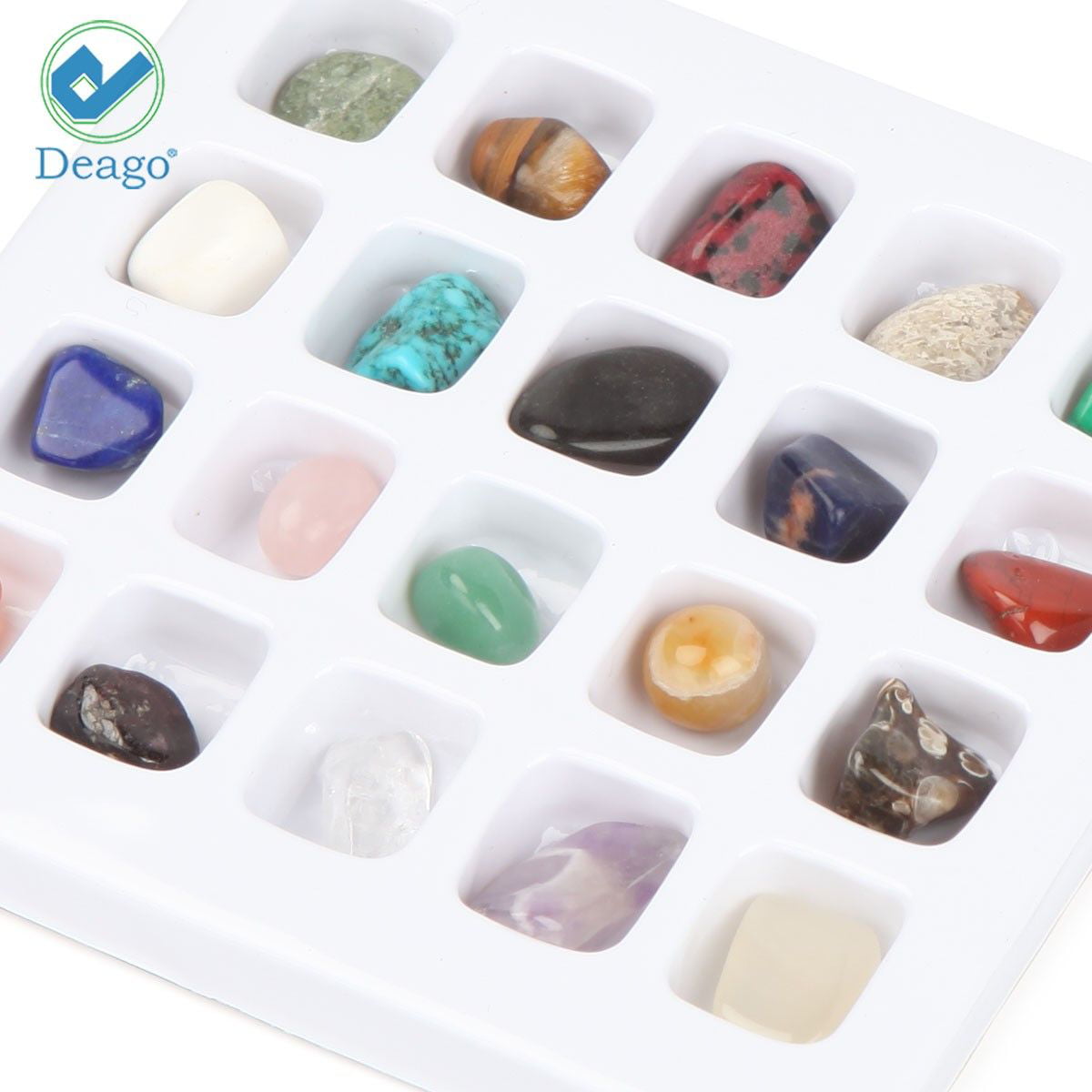 Card EYE and VISION REPAIR Tumbled Crystal Healing Set = 4 Stones Pouch 