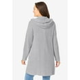 thumbnail image 2 of Woman Within Plus Size Hoodie Shaker Cardigan Sweater, 2 of 4