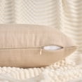 thumbnail image 3 of REGALWOVEN Pack of 2 Linen Soft Solid Decorative Throw Pillow Covers Minimalist Neutral Pillowcases for Sofa Bedroom Couch Light Brown 20" x 12", 3 of 6