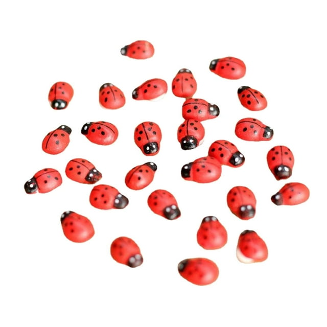 100pcs Crafts Mini Simulation Miniature Multi-use Gift Decorations Fairy Terrarium Decoration Xmas Garden Pots Craft Self-Assembly