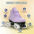 thumbnail image 5 of JieC Roller Skates for Girls and Boys,Size Adjustable 4 Wheel Roller Skates with Light up Wheels for Outdoor & Indoor,Purple(Women's 9 / Men's 8), 5 of 10