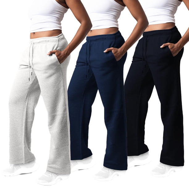Pantalones deportivos Common Stitch, 3 unidades, forro polar, pernera ancha
