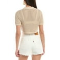 thumbnail image 2 of Onia womens  Crochet Knit Cropped Polo Sweater, l, Brown, 2 of 3