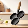 thumbnail image 3 of Sartén para Tortillas de Hierro Fundido con 3 Orificios, Sartén Antiadherente para Huevos Desayuno, Parrilla para Desayuno, Olla para Cocinar, Sartén Huevos,Sartén para Panqueques, 3 of 5