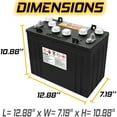 thumbnail image 5 of 2 Pack (24V Combo) of Banshee Heavy Duty 12V Flooded Lead Acid Batteries, Replaces Trojan T1275, 5 of 6