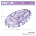 thumbnail image 5 of Sun's Out Floating Snack Bar – Purple Cabana Stripe Pool Float, Ages 14+, 5 of 5
