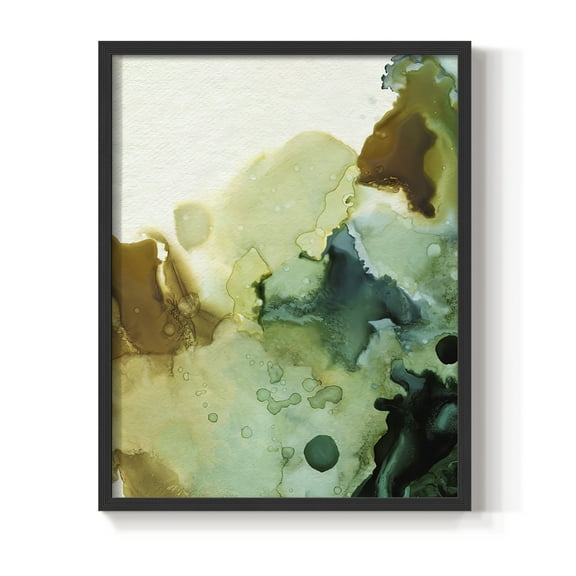 Water and Earth II Framed Print in Black Solid Wood 8 x 10 Framed Print