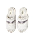 thumbnail image 4 of Dearfoams Cozy Comfort Women's Tipped Teddy Slide Slippers, 4 of 8