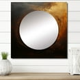 thumbnail image 1 of Designart "Solar System With A Bronze Black Hole I" Our Solar System Square Mirror For Wall Decor - Large Yellow Square Mirror Printed Wall Decor - Astronomy Square Living Room Mirror, 1 of 5