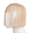thumbnail image 1 of Cadena para la cabeza con purpurina para sombrero, cadena para el cabello, adorno para el cabello formal, adecuado para varias ocasiones, 1 of 5