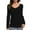 Black, variant on Long Sleeve Shirts for Women Sexy V Neck Tops Fitted Tight T Shirts Basic Tee