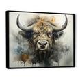 thumbnail image 2 of Designart "Great Plains Bison Bust I" Animals Buffalo Floater Framed Wall Decor, 2 of 5