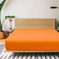 thumbnail image 7 of Super Soft and Durable​​ Microfiber Fitted Sheet, Machine Washable Fitted Bed Sheet with 15 inches Deep Pocket, Queen, 60 x 80 inches, Orange, 7 of 7