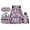 Cute Dog Purple, variant on Uorisanigo Galaxy Fox Kids Backpack Set for Boys Girls Ages 6-14 Casual Bookbag with Picnic Lunch Box Water Bottle Sling Bag and Pencil Case Great for Camping Travel