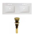 thumbnail image 1 of American Imaginations 48-in. W 3H4-in. Ceramic Top Set In White Color - Overflow Drain Incl. AI-31637, 1 of 8