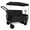 Black + Steel, variant on 3-in-1 Folding Wagon Cart with Bench Seat & Canopy & Storage, 500lbs Heavy-Duty, 180L Capacity, All-Terrain Wagon for Camping, Beach, Sports, & Garden, Gray