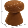 thumbnail image 3 of Meridian Furniture Drum Saddle Faux Shearling Teddy Fabric Ottoman/Stool, 3 of 5