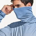 thumbnail image 4 of hotojiny Men's Hooded Sun Shirts with Mask Summer Fashion Fishing Shirts for Men Gradient Long Sleeve UPF 50 Hiking Light Jacket, 4 of 7