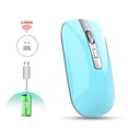 thumbnail image 1 of M30 rechargeable wireless mouse metal wheel mute 2.4G office mouse 500mA built-in battery Blue, 1 of 11
