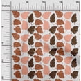 thumbnail image 1 of oneOone Cotton Flex Rust Brown Fabric Leaves Block Quilting Supplies Print Sewing Fabric By The Yard 40 Inch Wide, 1 of 4