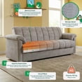 thumbnail image 3 of Sofá Cama Makora Velvet Gris Claro Modelo Mercury Varias Posiciones, 3 of 7
