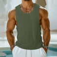 thumbnail image 7 of Men's Tank Top Waffle Muscle Shirt Summer Sleeveless Shirts Gym Workout Tank, 7 of 7