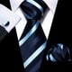 thumbnail image 3 of Set de Corbata Barry.Wang Rayas en Seda Tejida, Largo 150 cm, 3 of 6