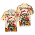 thumbnail image 3 of Merry Christmas Santa Sphynx Scarf Twinkling Lights Xmas Holiday Hawaiian Shirt Breathable Summer Unisex Merch Cat Lover Kitten Owner Gifts Idea - 00022, 3 of 6