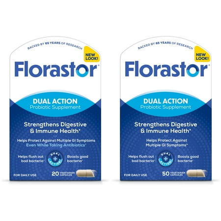 Florastor Unisex Daily Probiotic Supplement Capsules for Digestive Health