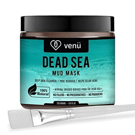 Organic Dead Sea Mud Mask - Face and Body Beauty Detox Treatment - Deep Skin Cleanser, Pore Reducer, Acne Clearer - Helps Remove Stretch Marks, Cellulitis and Wrinkles - by (Best Product To Remove Dead Skin From Feet)