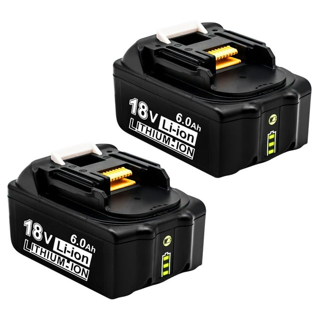 Batería JAUKIST BL1860B compatible con Makita, 18 V, 6 Ah, paquete de 2