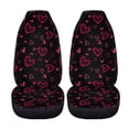 thumbnail image 5 of FOR U DESIGNS Heart Leopard Pattern Car Seat Covers Breathable Car Seat Cover Protector Set for Front Seat, 2 PCS Stretchy Auto Interior Covers Fit for SUV, Truck, Van, 5 of 7