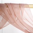 thumbnail image 5 of BalsaCircle Dusty Rose 18 feet Sheer Organza Curtain Panel Backdrop Drape Window Decorations, 5 of 8