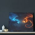 thumbnail image 3 of Lsque Red And Blue Fire Dragon C Print Wall Art – Decorative Picture for Living Room, Bedroom, and Office (Horizontal), 3 of 6