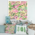 thumbnail image 3 of Designart 'Yellow Flowers, Tropical Foliage With Flamingo III' Modern Framed Art Print, 3 of 4