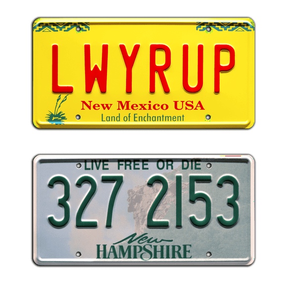 Breaking Bad | LWYRUP   327 2153 | Metal Stamped Replica Prop License Plate Combo