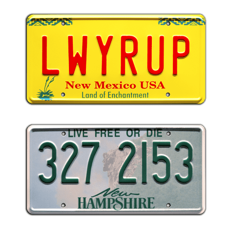 Breaking Bad | LWYRUP + 327 2153 | Metal Stamped Replica Prop License Plate Combo Breaking Bad | LWYRUP + 327 2153 | Metal Stamped Replica Prop License Plate Combo