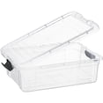 thumbnail image 5 of Superio Clear Storage Boxes with Lids, Plastic Container Bins for Organizing, Stackable Crates, BPA Free, Non Toxic, Odor Free, Organizers for Home, Office, School, and Dorm, 7.4 Quart, 2 Pack, 5 of 9