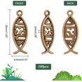 thumbnail image 2 of Jesus Fish Charms Alloy Christian Fish Jesus Pendants Tibetan Message Charms Beads for DIY Easter Bracelets Necklaces Earrings Jewelry Making, 2 of 9