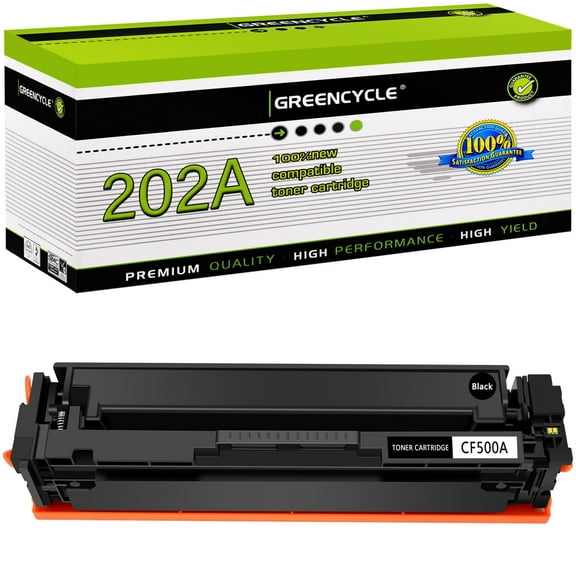 greencycle Compatible Toner Cartridge Replacement for HP 202A CF500A to use in Color Laserjet Pro MFP M281fdw M281cdw M254dw M281fdn Printer - 1 Pack CF500A, Black