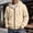 Beige, variant on Men's Oversized Full Zip Hoodie Big and Tall Fleece Lined Hooded Sweatshirt Warm Streetwear Fall Winter Outerwear Jacket for Men White M